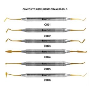 GDC Composite Instrument Gold Titanium Set Of 6