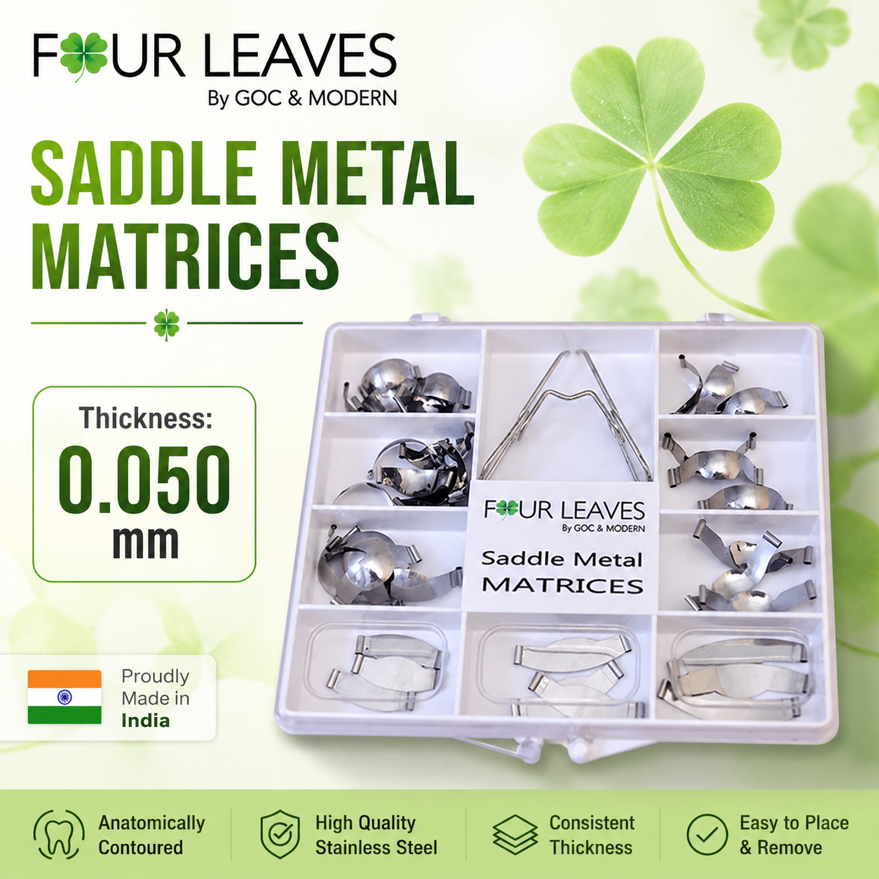 Four Leaves Saddle metal Matrices